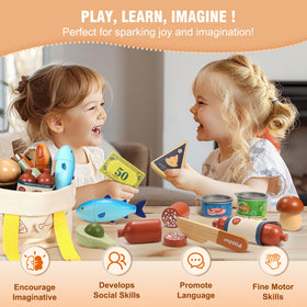 Pithfor scale introduces measurement play, encouraging weight comparisons during pretend shopping.