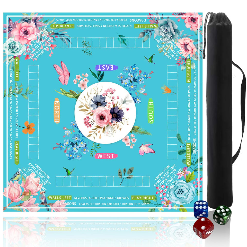 Pittera mahjong mat 315-inch with clear grid for organized play.
