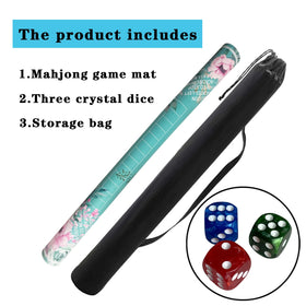 Pittera Mahjong Mat anti-slip rubber backing for stable play.