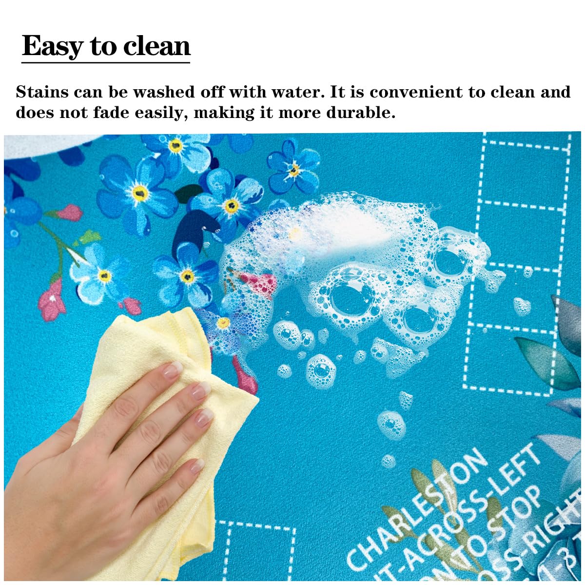 Pittera burr-free flannel surface reduces tile noise and protects surfaces.
