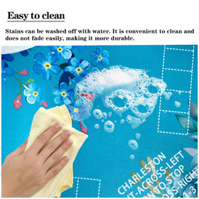 Pittera burr-free flannel surface reduces tile noise and protects surfaces.
