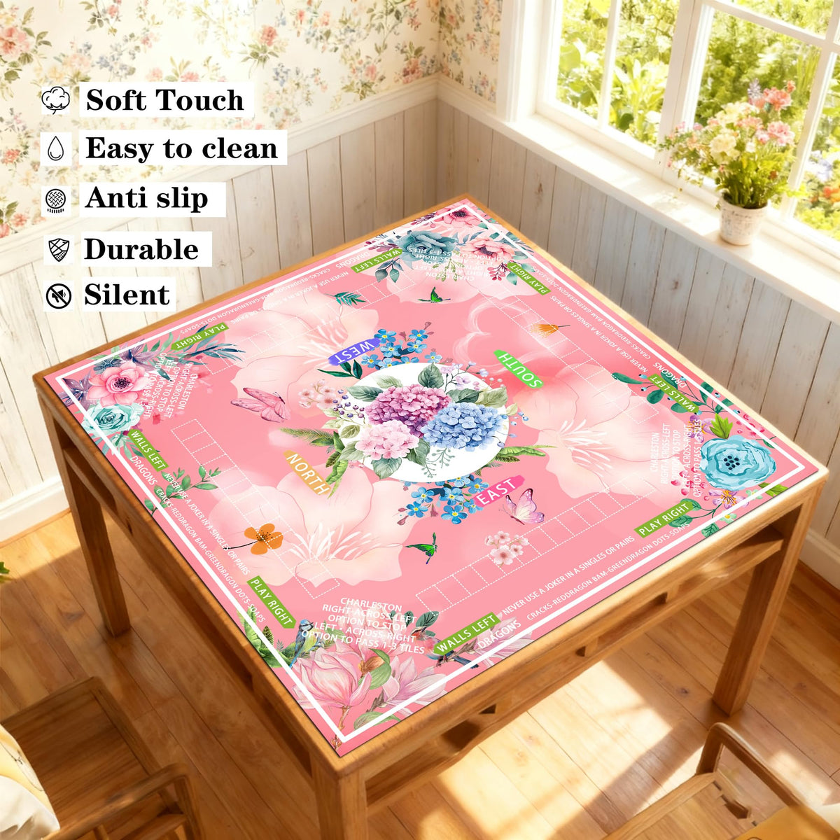 Pittera mahjong mat dice set included for quick, fair rolls during games.
