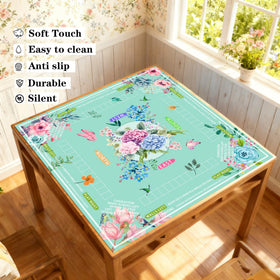 Pittera Mahjong Mat showing clear East/South/West/North grid markers.
