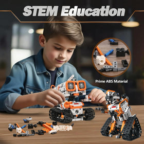 PIVONAX STEM Robotics Kit remote-control design supports interactive play and quick control