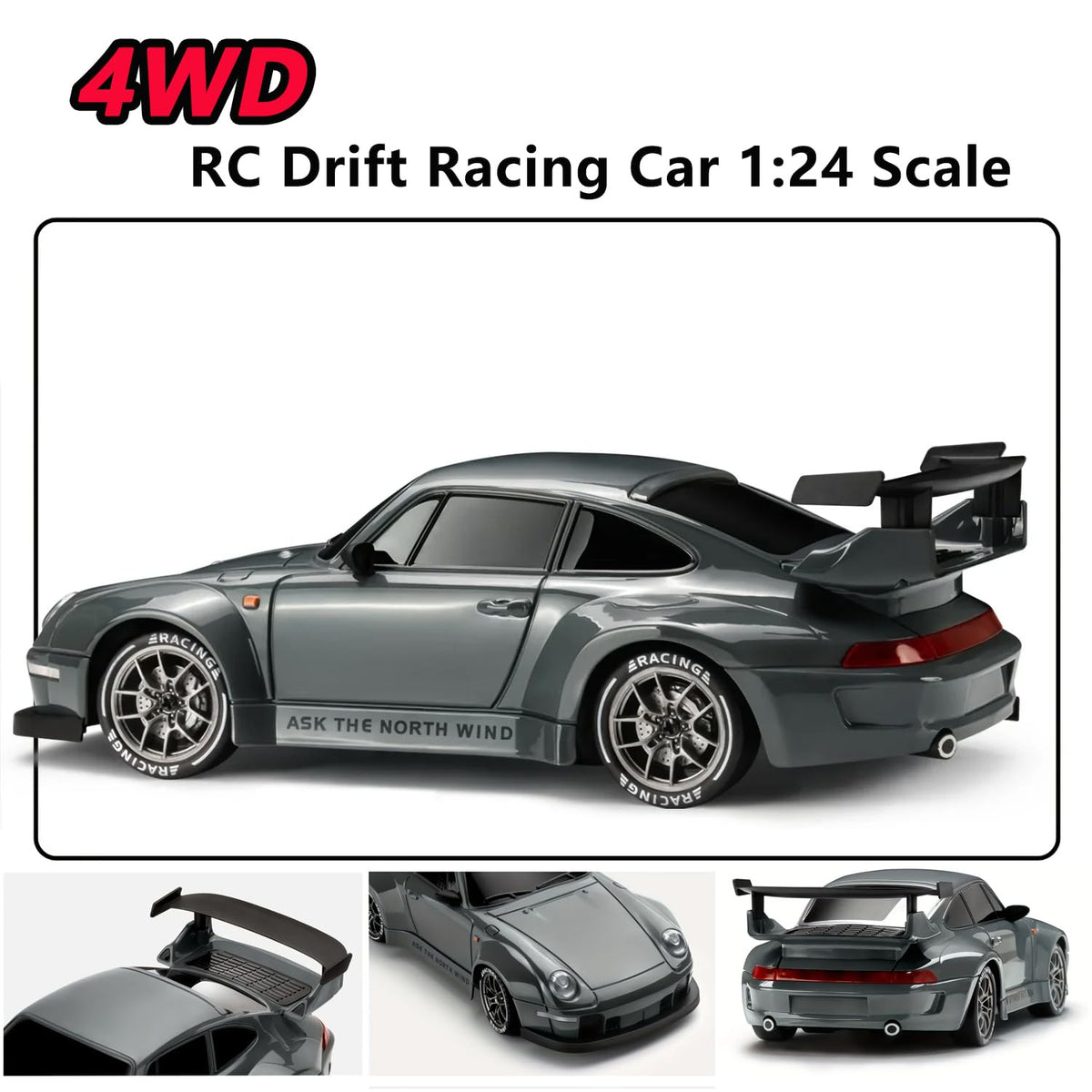 PIWIJOY RC drift car dual battery pack extends playtime