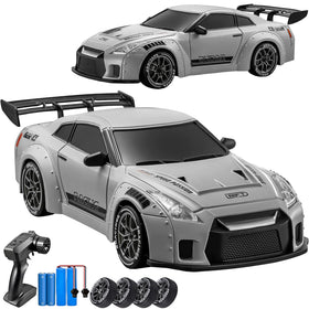 PIWIJOY RC drift car with LED lights for night racing.