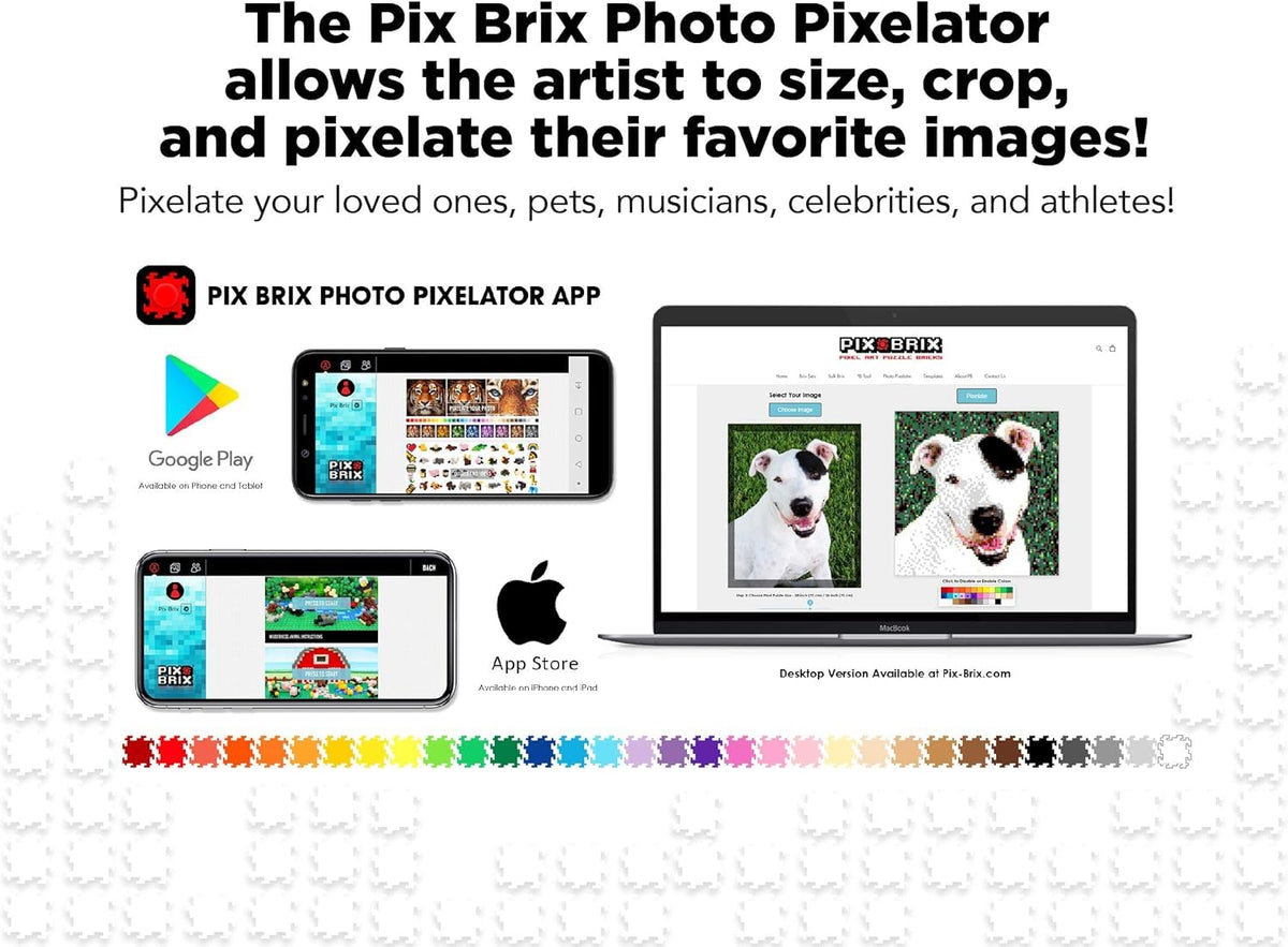 Pix Brix age 6+ friendly set sparks imagination and motor skills