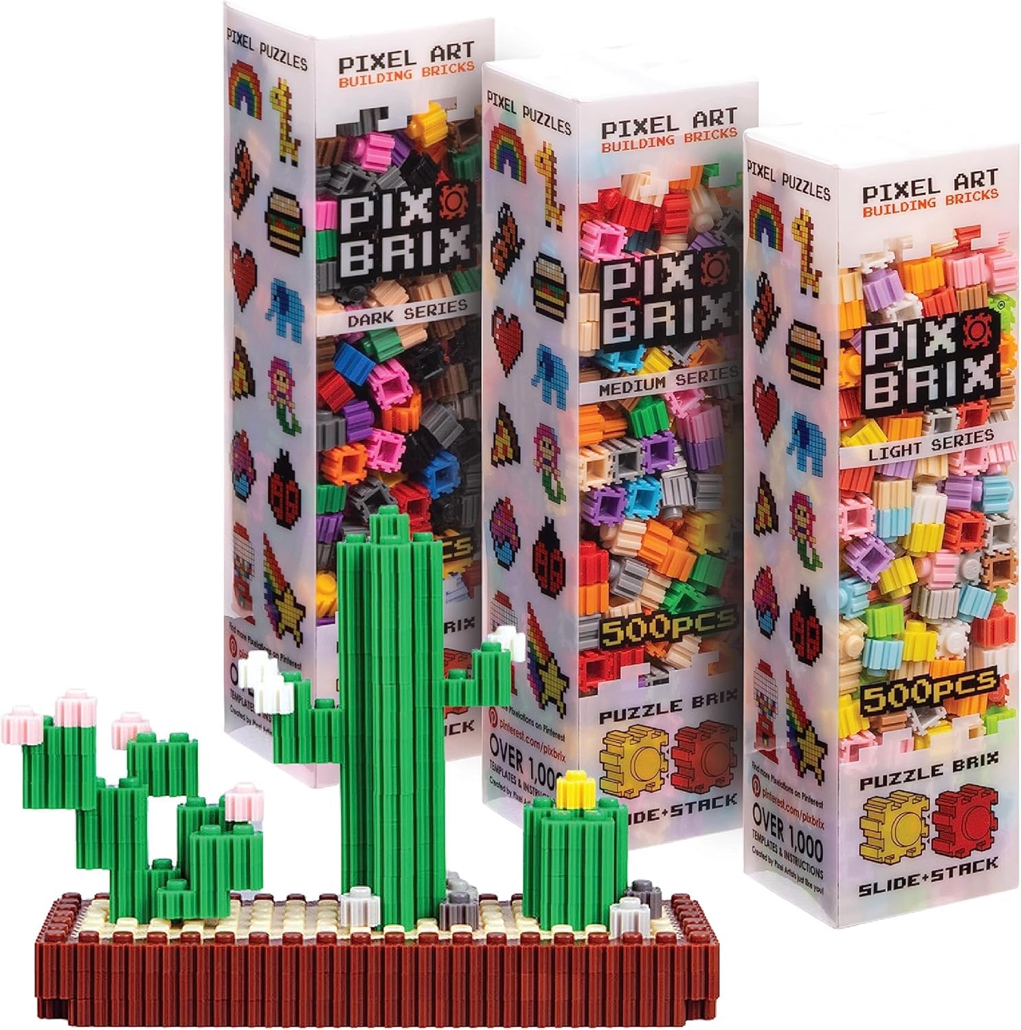 Pix Brix Pixel Art Kit – 1500 Pieces, 32 Colors, 2D & 3D Builds – ToyTerrax