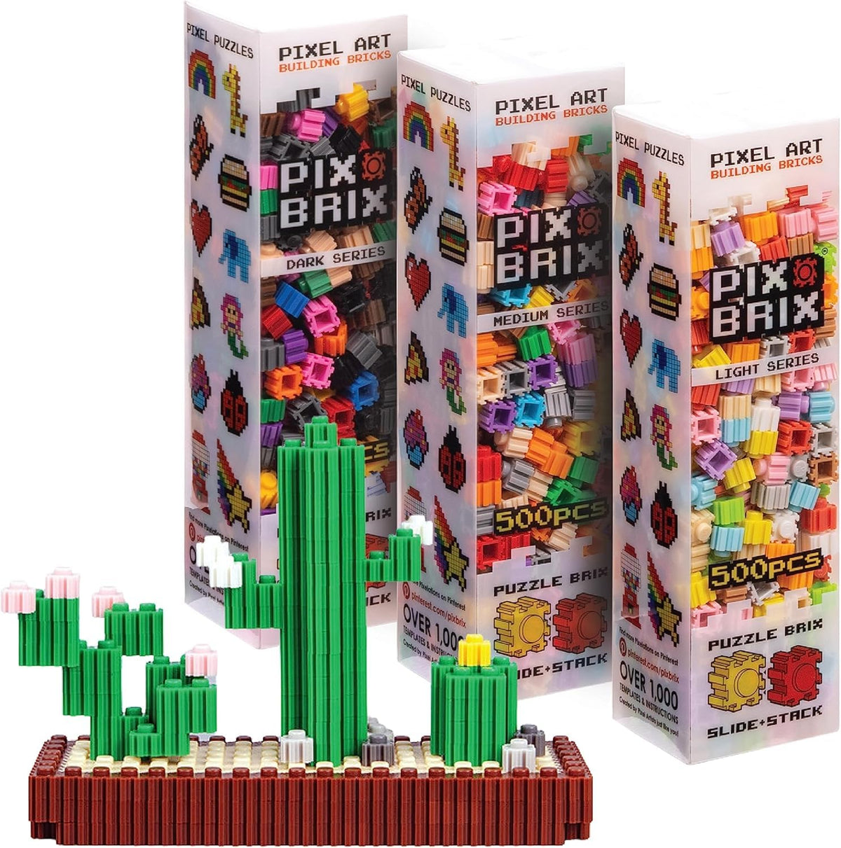 Pix Brix pixel art container lid with bricks for easy organization and quick start