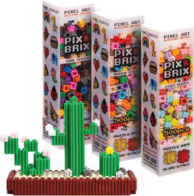 Pix Brix pixel art container lid with bricks for easy organization and quick start