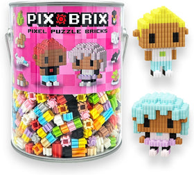 Pix Brix Pixel Art Kit Puzzle Bucket with 1,500 pieces for versatile 2D art projects