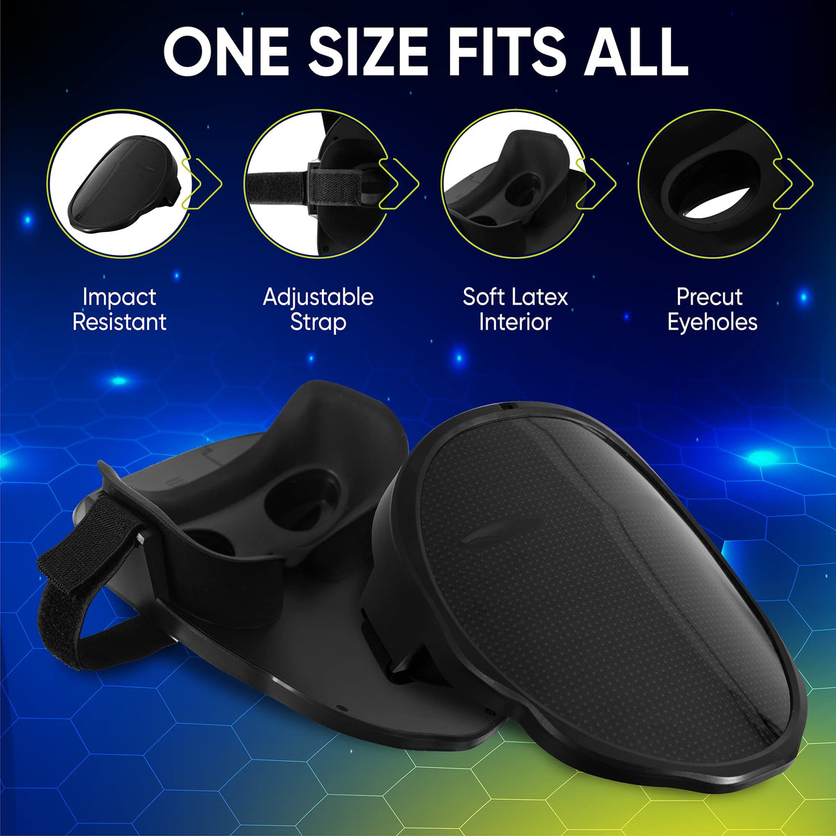Pixel Stackers Glow Gear battery-powered LED mask ready for on-the-go use
