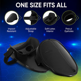 Pixel Stackers Glow Gear battery-powered LED mask ready for on-the-go use