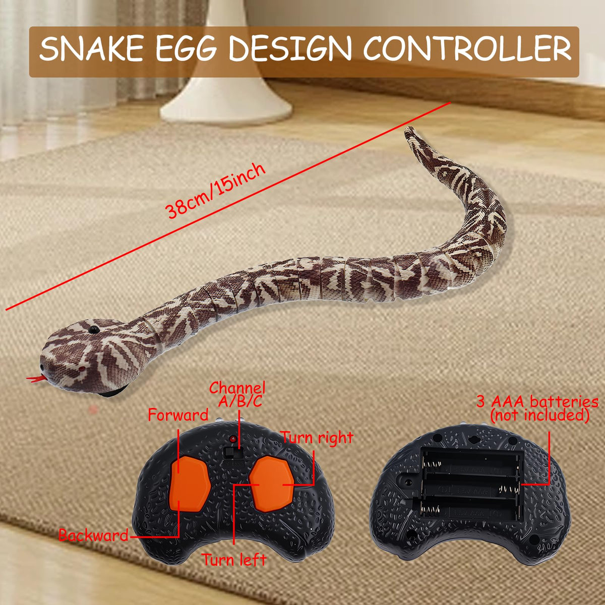 Pixibond snake toy durable ABS plastic build designed for playful pranks and gifting.
