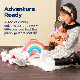 PixieCrush kittycorn plush close-up with bright colors and durable seams.