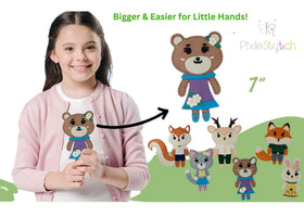 Pixiestytch kit displays large pieces to aid confident stitching