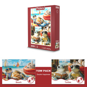 Pixlora Tropical Beach Bliss puzzle image for a calming at-home escape