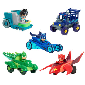 Collection of five PJ Masks vehicle sets expands storytelling options.