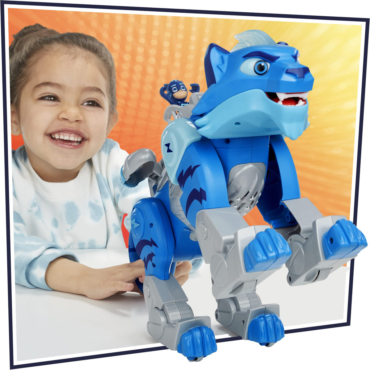 PJ Masks Cat Stripe King rearing and charging action sparks heroic play moments.