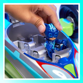 Poseable Catboy figure included for interactive storytelling with PJ Masks Explorider.