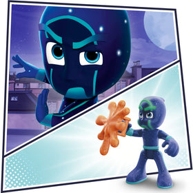 PJ Masks Night Ninja with Sticky Splat accessory creates epic hero-villain scenes