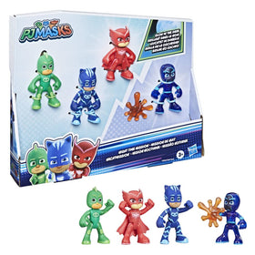 PJ Masks Night Time Mission glow figures illuminate nighttime play scenes