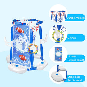 PJG pool basketballs included for quick slam-dunk sessions