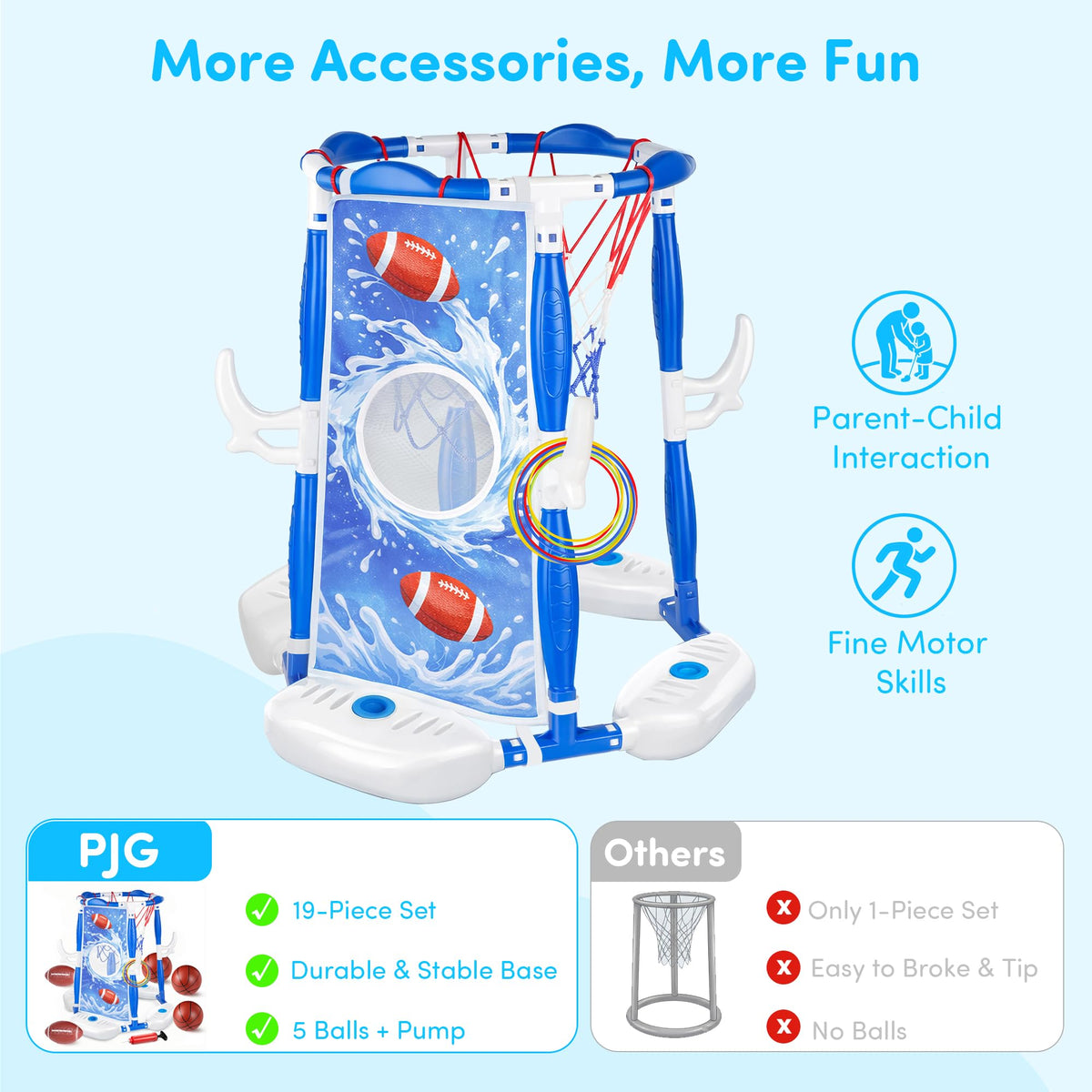 PJG ring game floats by the hoop for fast-paced pool challenges