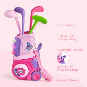 PJG toddler golf clubs are safely balanced for tiny hands.