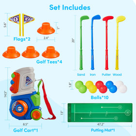 PJG Toddler Golf Set flags help kids aim and focus.