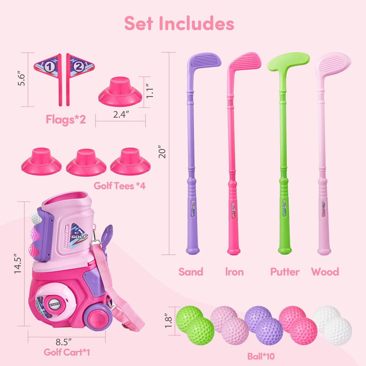 PJG golf tees are durable and kid friendly for quick setup.