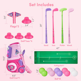 PJG toddler golf tees set up for beginner-friendly practice sessions.