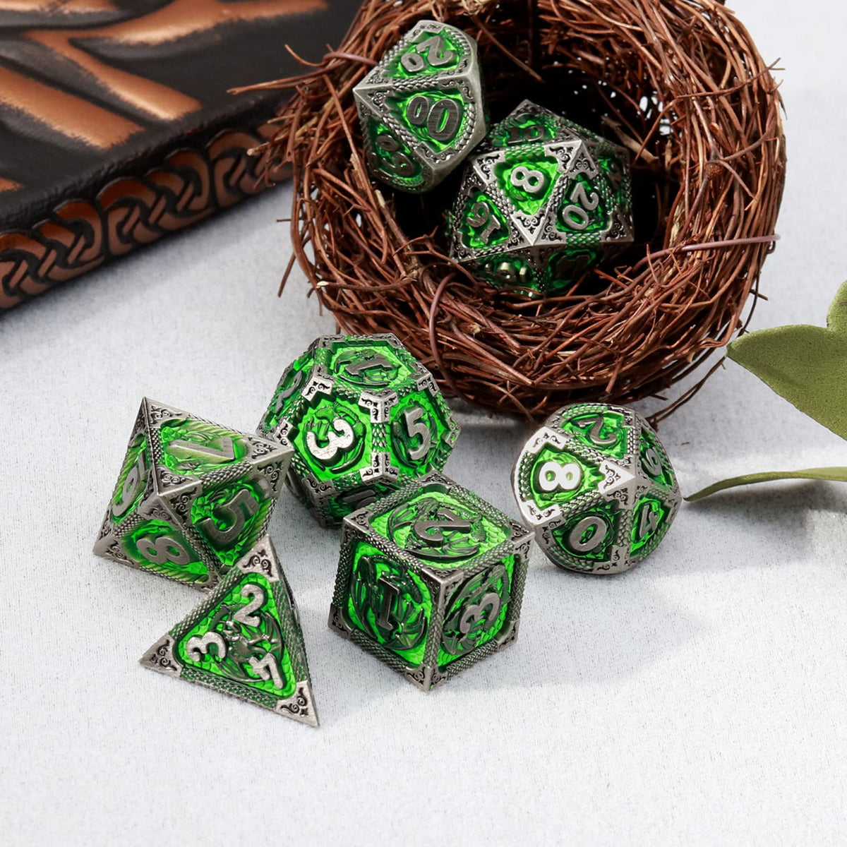 PJOY D26 metal green DND die with clear numerals