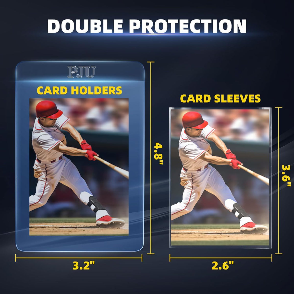 PJU 200ct soft sleeves shielding cards from scratches during handling