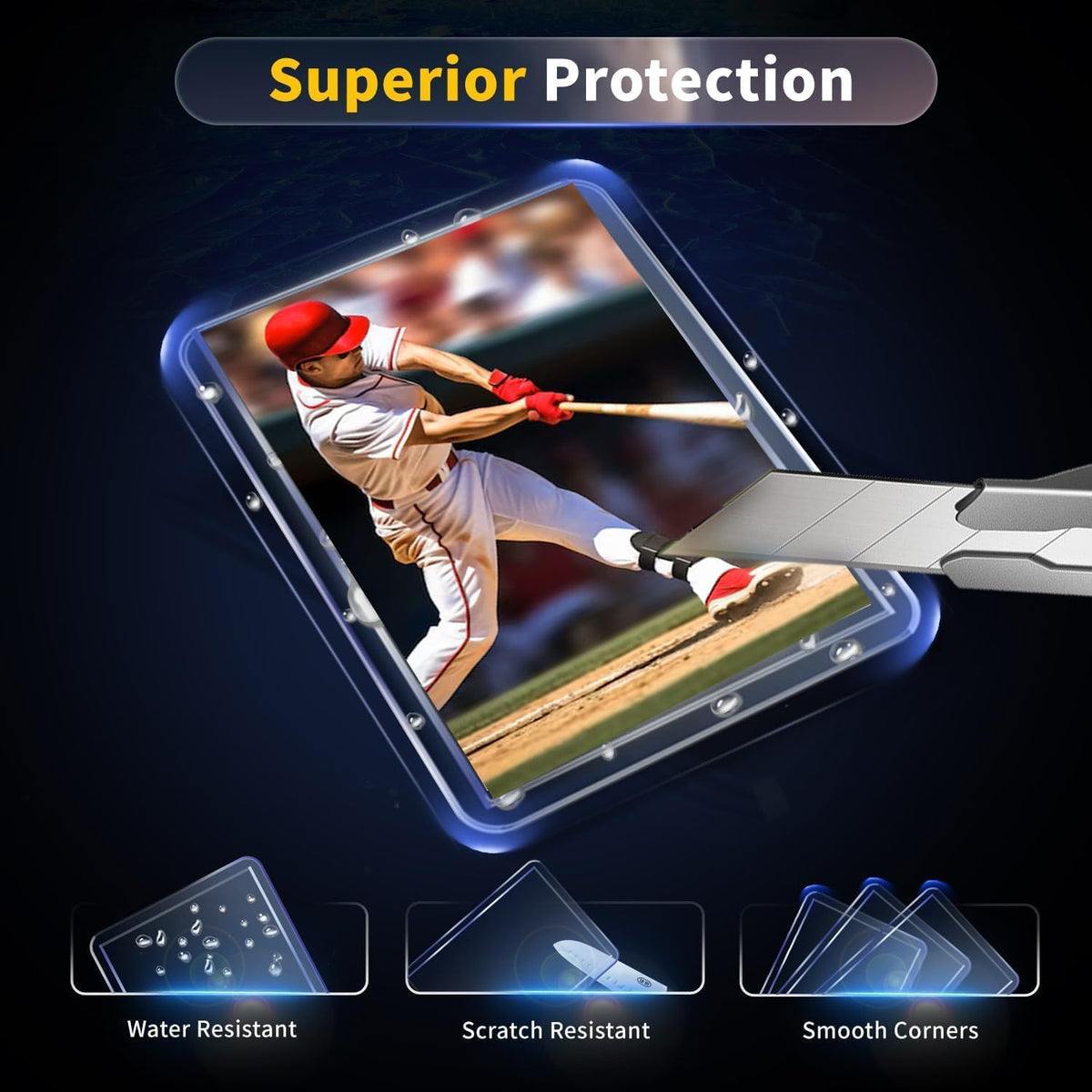PJU clear visibility trading cards highlight artwork with a clean view