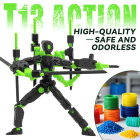 PkghoKids T13 articulation closeup shows movable joints in detail.