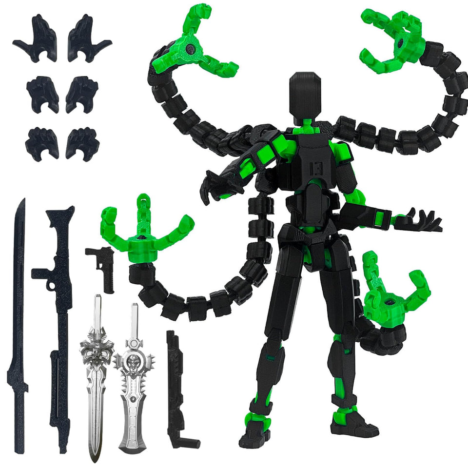 PkghoKids T13 assembled figure front view showing durable joints for versatile poses.