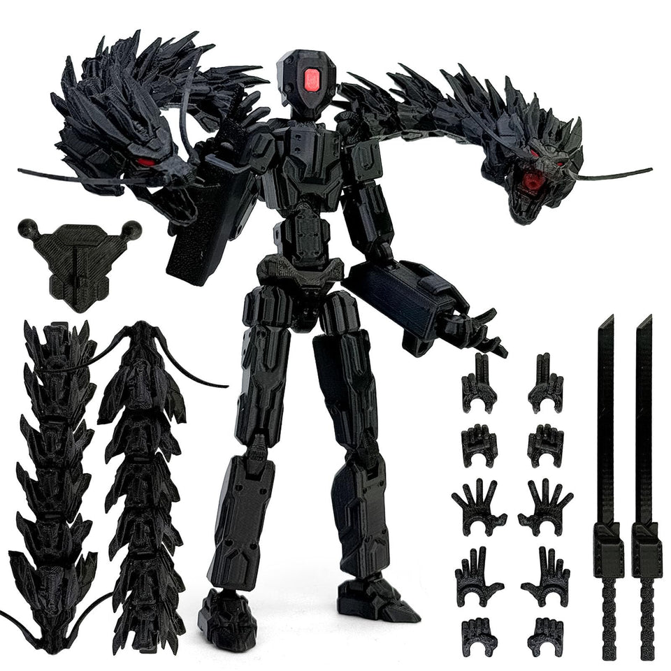 PkghoKids T13 back dragon design for eye-catching desktop display.