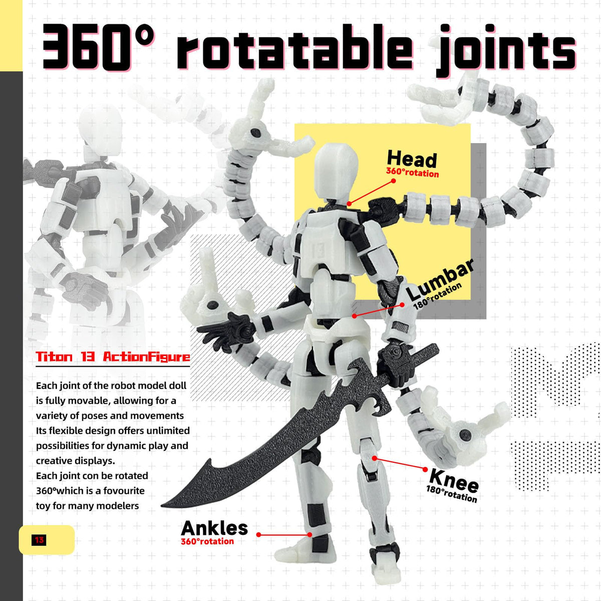PkghoKids T13 collectors display toy highlights poseability for photos.