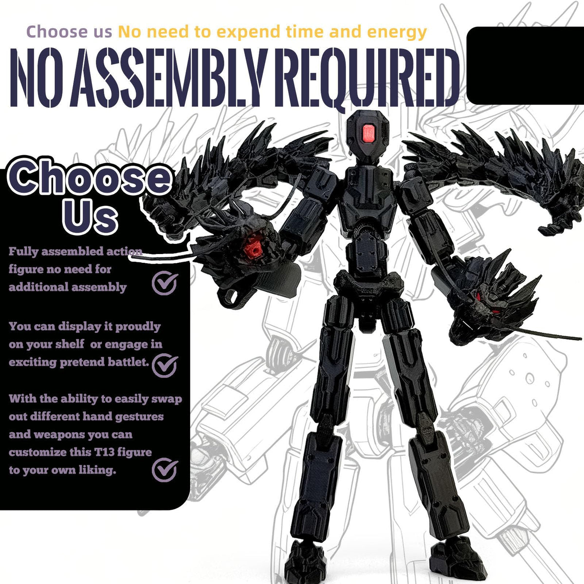 PkghoKids T13 desktop-display-ready figure ideal for shelves and desks.