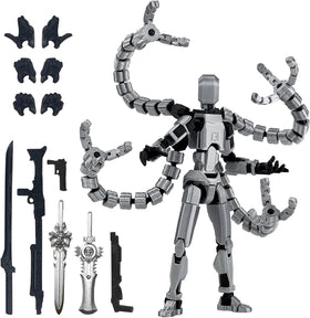 PkghoKids T13 front view; fully articulated for dynamic posing
