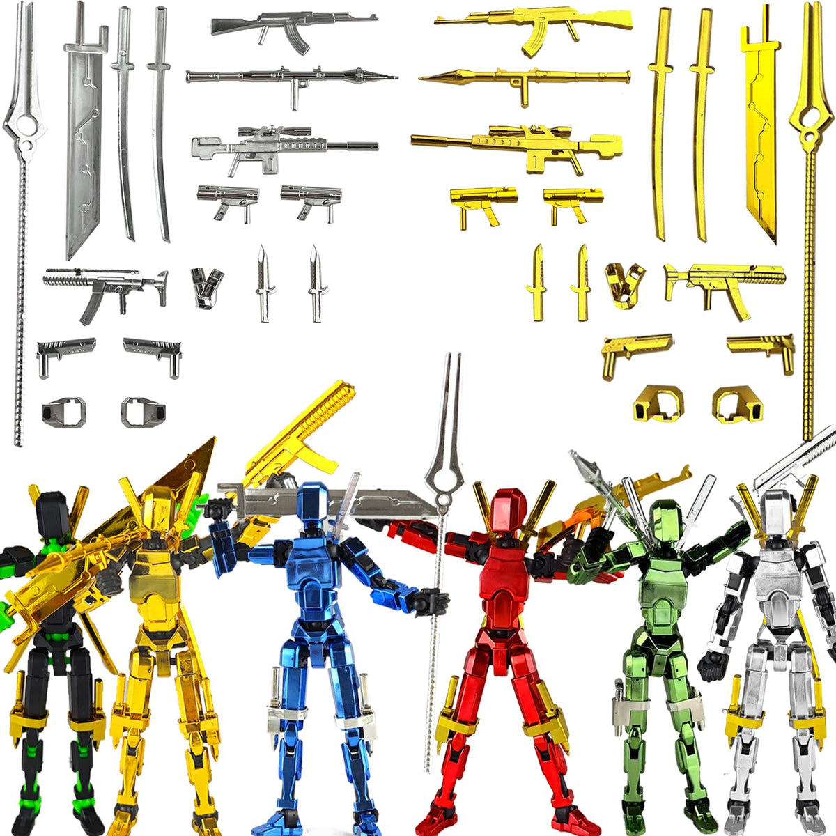 Pkghokids T13 Robot with 13 joints for dynamic desktop posing.