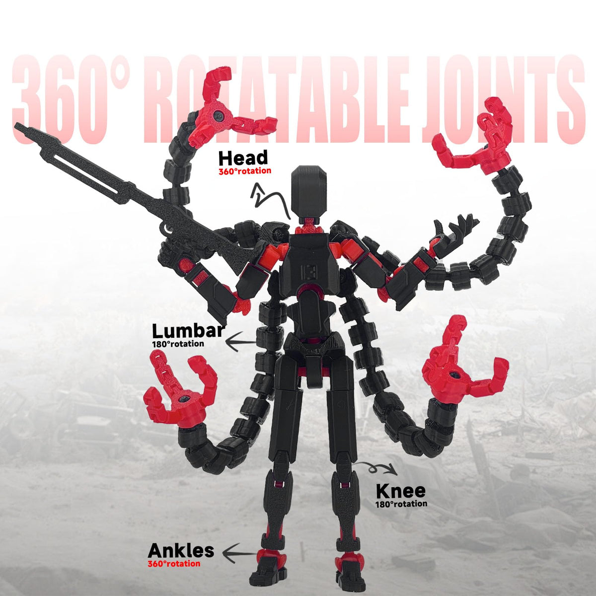 PkghoKids T13 seven weapon options expand play and display setups.