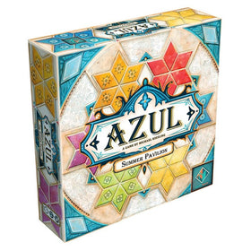 Plan B Games Azul Summer Pavilion tiles highlight vibrant resin pieces for strategic play.