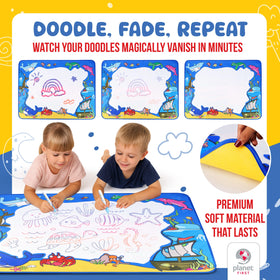 Planet First Water Doodle Mat Sea Life pens and roller for reusable art fun