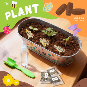 PlantMew Paint & Plant Kit: child-friendly shovel for planting and digging practice.
