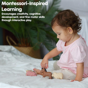 PlanToys farm-animals-set image promotes holistic pretend play