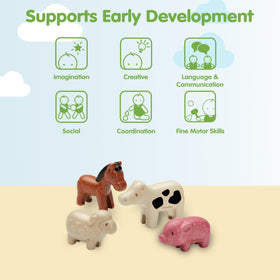 PlanToys horse figurine sparks dynamic farm scenes and movement