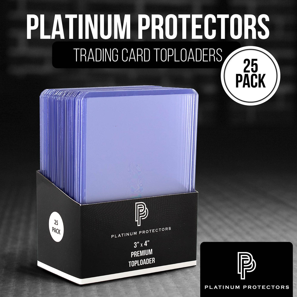 Platinum Protectors 1,000-count case packaging showing ample card protection supply.