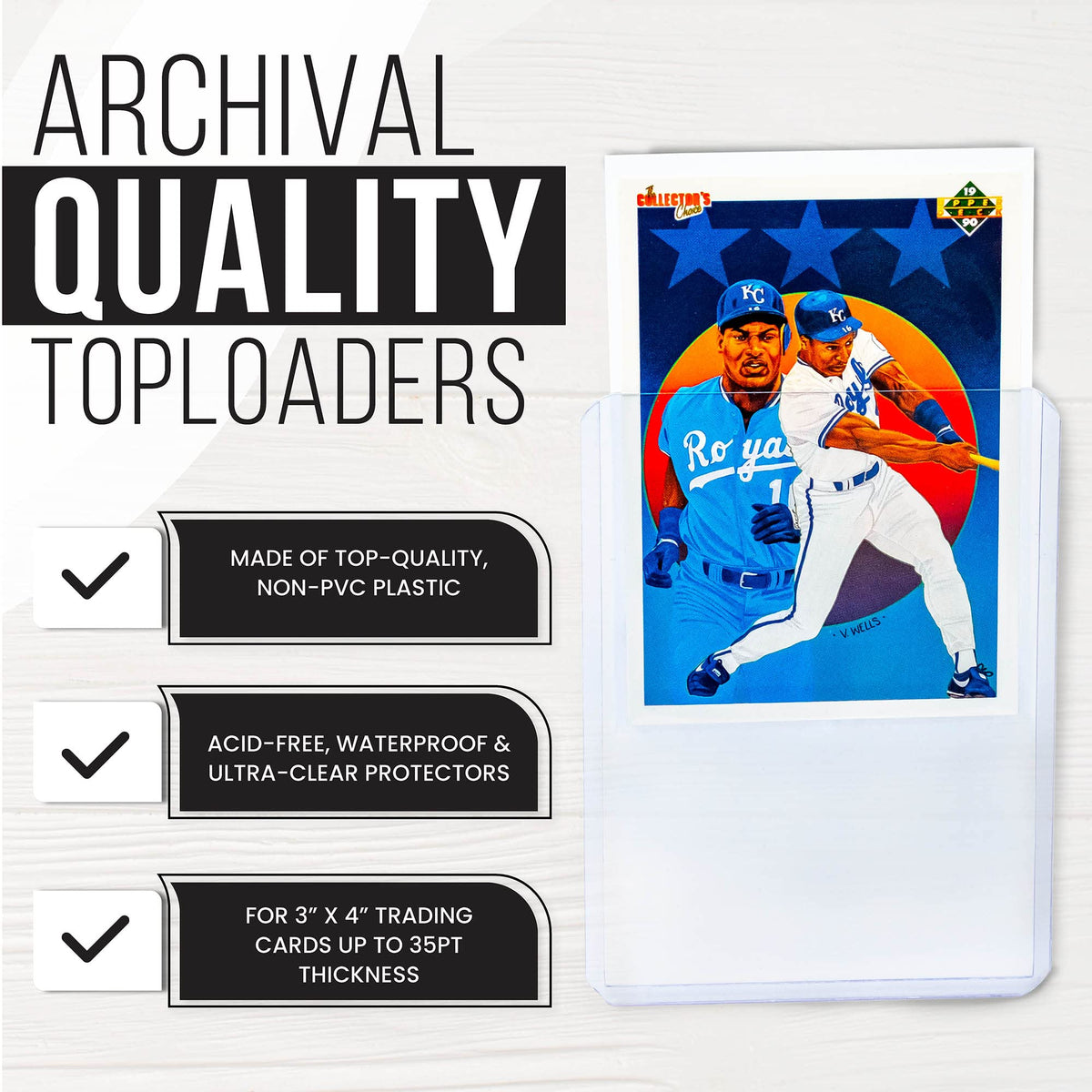 Platinum Protectors clear sleeves up close, highlighting card art clarity.